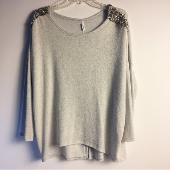 STUDIO Y Pullover Sweater Rhinestones Size XL - Picture 1 of 4